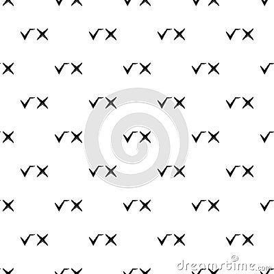 Check marks pattern, simple style Vector Illustration