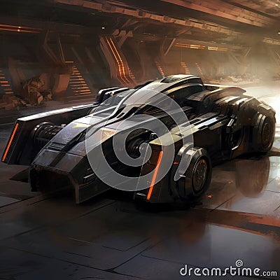 Evil Empire-themed Car Concept Art Stock Photo