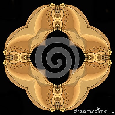 3D ornate creative design wood texture details dark background Stock Photo