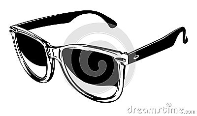 Plastic Sunglasses Vector Graphic Illustrations Vector Illustration