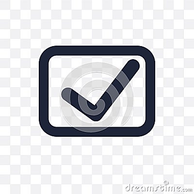 Check Square transparent icon. Check Square symbol design from W Vector Illustration