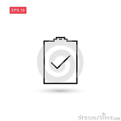 Check test icon vector design isolated 3 Vector Illustration