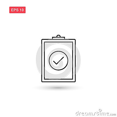 Check test icon vector design isolated 2 Vector Illustration