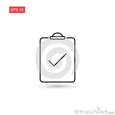 Check test icon vector design isolated Vector Illustration