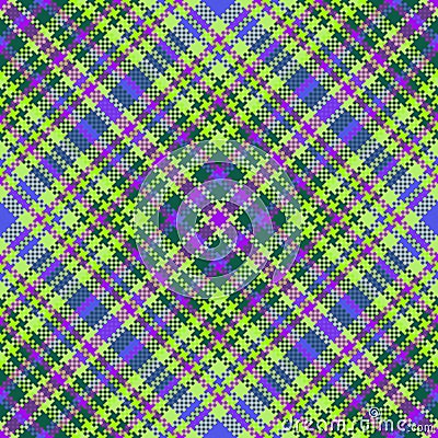 Check texture plaid. Vector textile tartan. Pattern fabric seamless background Stock Photo