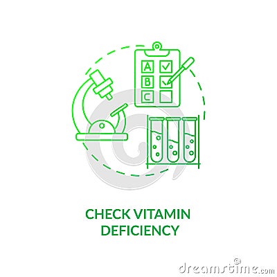 Check vitamin deficiency concept icon Vector Illustration