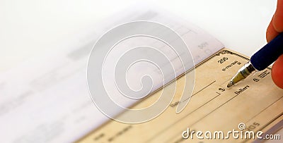 Check Writing Stock Photo