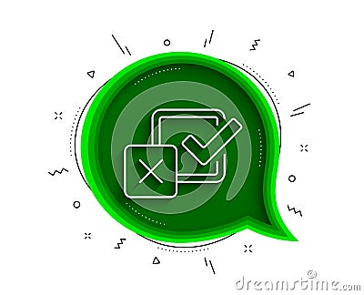 Checkbox line icon. Survey choice sign. Vector Vector Illustration
