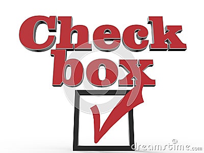 Checkbox tick illustration Cartoon Illustration