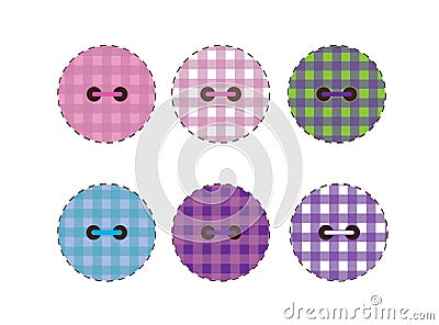 Checked Buttons Vector Illustration