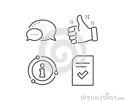 Checked Document line icon. File sign. Vector Vector Illustration
