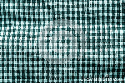 Checked fabric texture in cyan tone Stock Photo