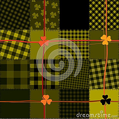 Checked Patrick pattern Vector Illustration