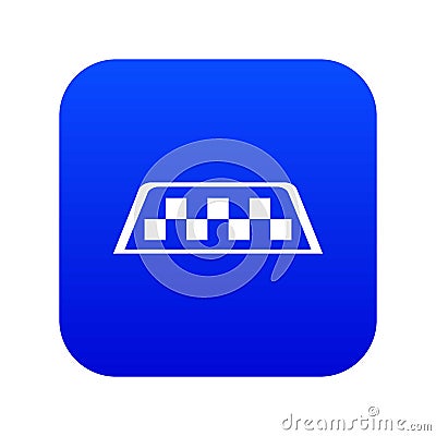 Checker taxi icon digital blue Vector Illustration