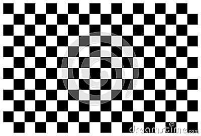 Checkerboard. Black and white background for checker and chess. Square pattern with grid. Checkered floor, board and table. Flag Vector Illustration