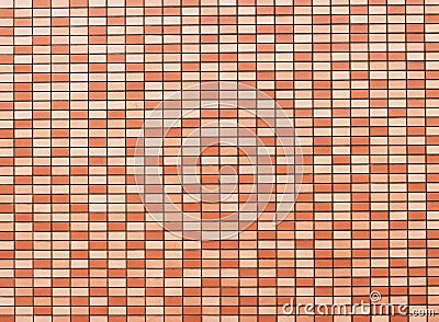 Checkerboard or chessboard pattern in orange-red as background Stock Photo