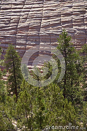 Checkerboard pattern of cross current sandstone layers Stock Photo