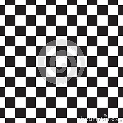 Checkerboard seamless pattern. Black and white abstract, geometric infinite background. Square repeating texture. Modern Vector Illustration