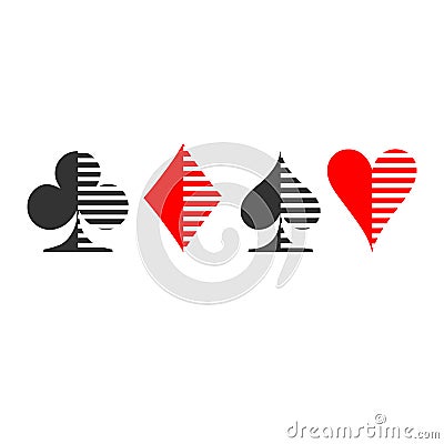 Checkerboard suit. Card suit icon vector, playing cards symbols vector Stock Photo