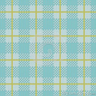 Checkered Christmas sweater pattern in tartan plaid style Stock Photo