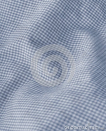 Checkered fabric close up. Blue Stock Photo