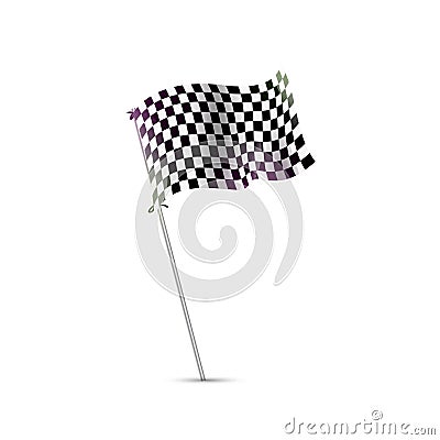 Checkered flag, Race Flag, finish, start formula one Vector Illustration