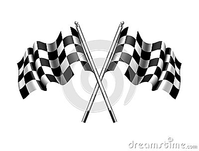 Checkered Flag, Chequered Flags Motor Racing Sports Vector Illustration