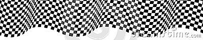 Checkered flag wave on white design for sport race championship background vector. Vector Illustration