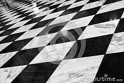 Checkered floor Stock Photo