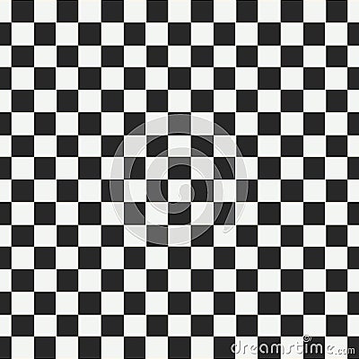 Checkered geometric seamless pattern with small jagged square shapes. Abstract monochrome black and white texture Vector Illustration