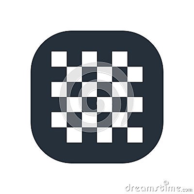 Checkered icon vector sign and symbol isolated on white background, Checkered logo concept Vector Illustration