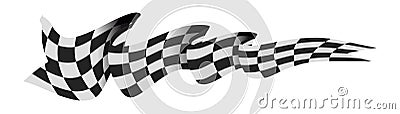 Checkered race flag. Vector Illustration