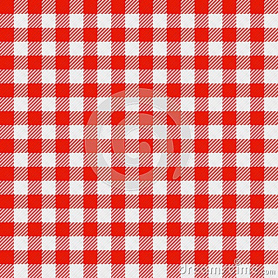 Checkered tablecloth Vector Illustration