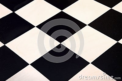 Top view on the black and white checkered texture Stock Photo