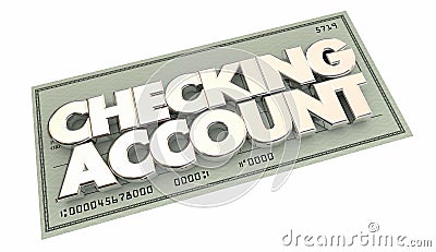 Checking Account Banking Money Words Stock Photo