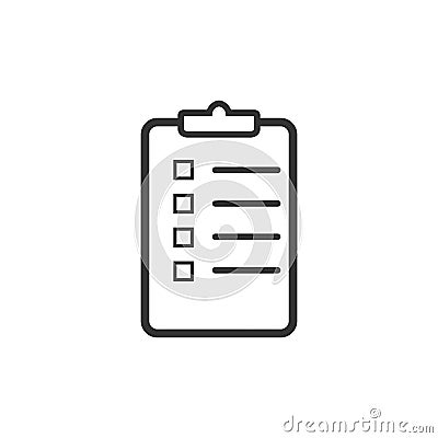 Checking, checklist, document, list, verification icon. Vector illustration, flat design. Cartoon Illustration