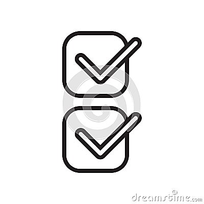 Checking icon vector sign and symbol isolated on white background, Checking logo concept Vector Illustration
