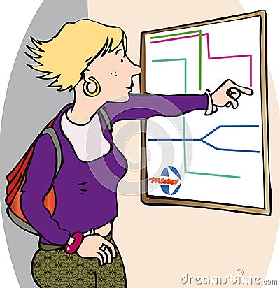 Checking map Vector Illustration