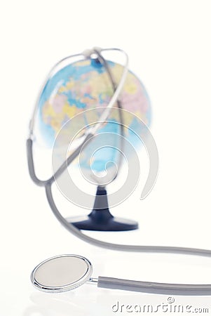 Checking world health Stock Photo