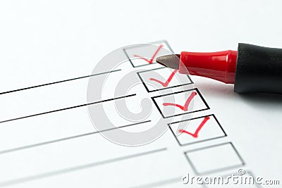 Checklist box Stock Photo