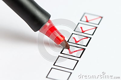 Checklist box Stock Photo