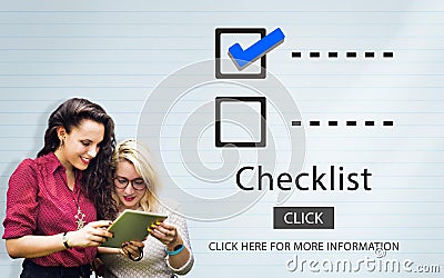 Checklist Choice Decision Document Mark Concept Stock Photo