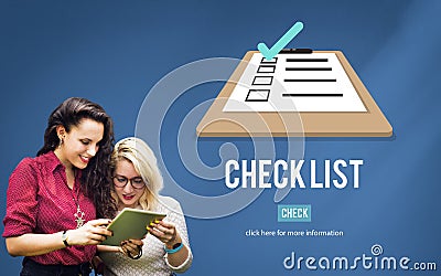 Checklist Choice Decision Document Mark Concept Stock Photo