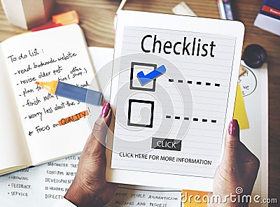 Checklist Choices To Do Audit Evaluation Concept Stock Photo