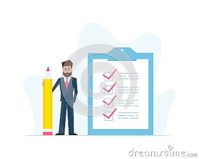 Checklist concept vector illustration. Vector Illustration