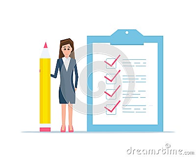 Checklist concept vector illustration. Vector Illustration