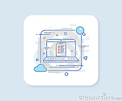 Checklist Document line icon. File sign. Vector Stock Photo