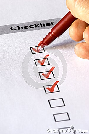 Checklist form Stock Photo