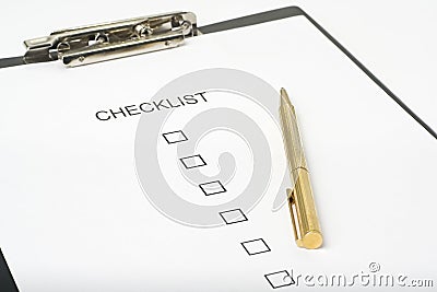 Checklist form Stock Photo