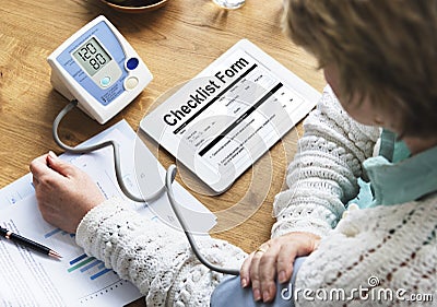 Checklist Form Document Data Information Medical Examination Con Stock Photo